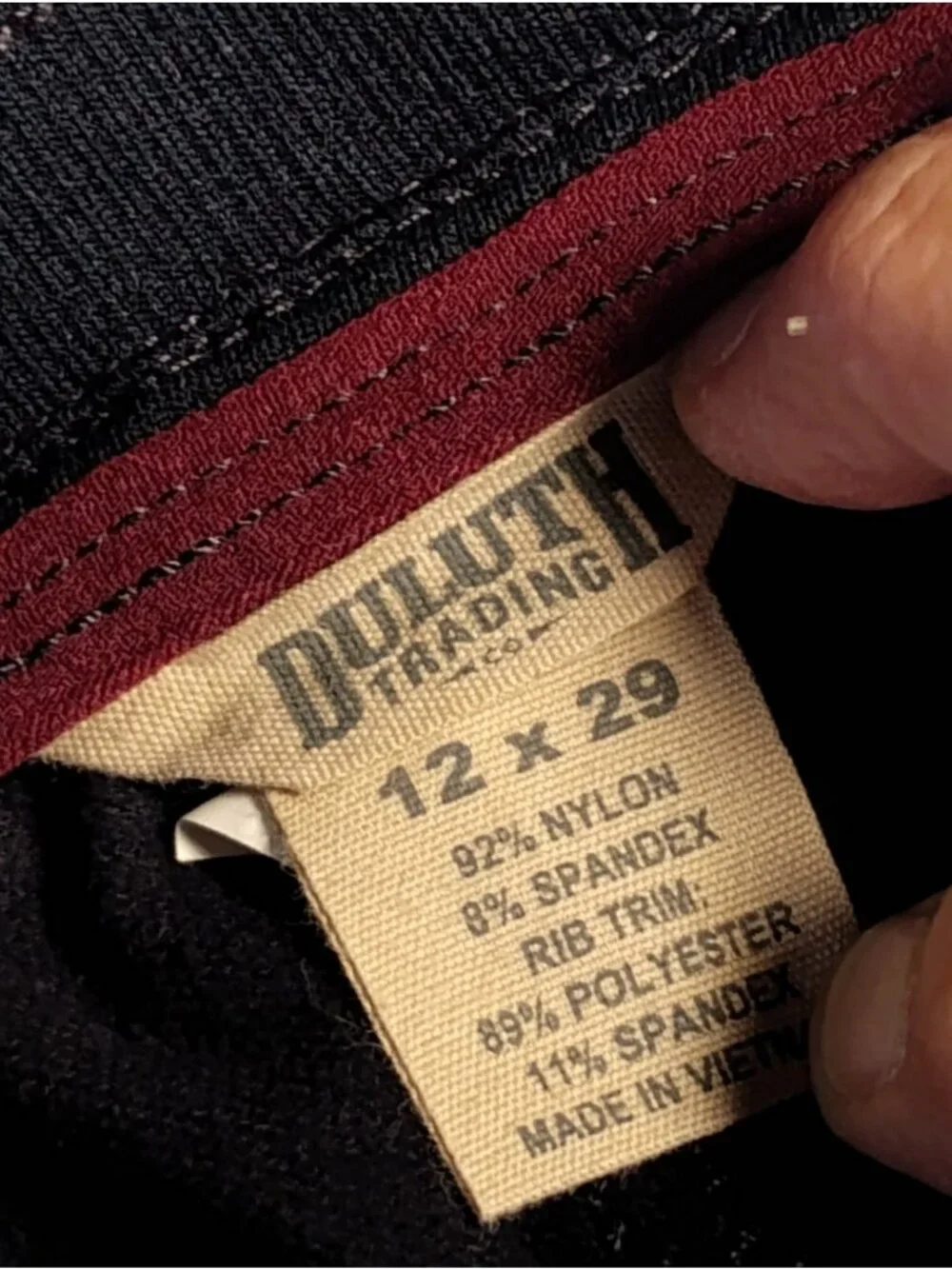 Duluth Trading Black Hills Slim Leg Womens Pant Water Repellent Hiking Size 12